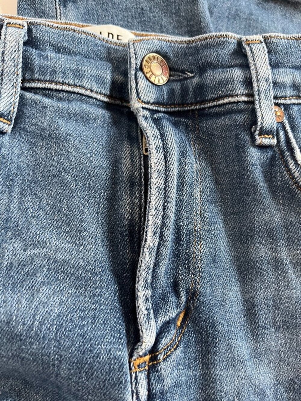 Agolde Sophie Mid Rise Skinny Ankle Jean 28 Blue Wash Distressed Stretch Denim - Picture 6 of 9